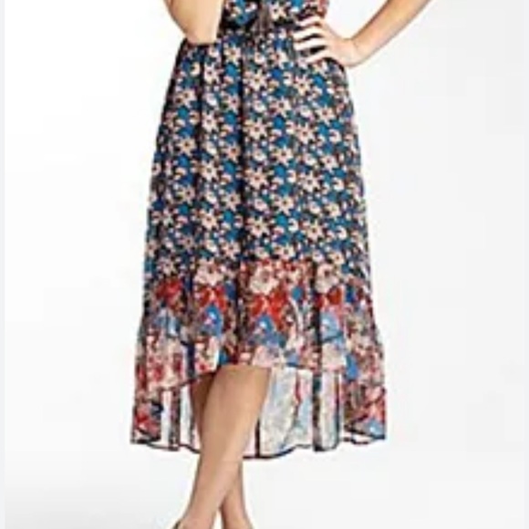 I Heart Ronson Blue and Orange High Low Sundress - Picture 9 of 9